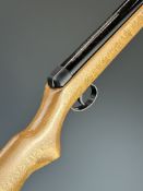 BSA Meteor Mk. IV .22 air rifle with semi-pistol grip and adjustable sights, serial number 90180.