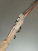 J Stevens A T & Co Winchester pattern .22 underlever-action falling block rifle with adjustable