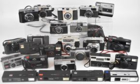 Collectable cameras to include Olympus Trip 35, Zeiss Ikon Ikonta 521/16, Konica C35 EF3 35mm