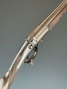 Arthur Agnew of Exeter 16 bore single barrelled hammer action shotgun with named and engraved locks,