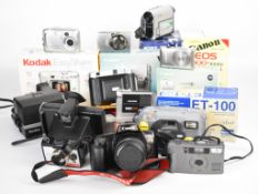 Cameras to include Canon EOS 1000F N 35mm SLR camera with Canon EF 35-80mm 1:4-5.6 lens, Canon