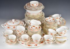 Royal Worcester dinner and tea ware decorated in the Chamberlain Prince Regent 1811 pattern,