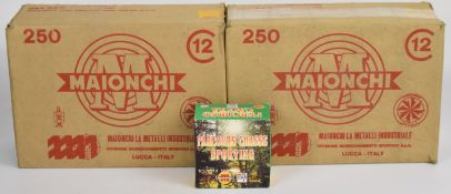 Five hundred 12 bore Maionchi Percorso Caccia Sporting 28g 9.5 shot shotgun cartridges, all in