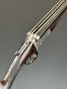 Butes Ltd of London 20 bore side by side shotgun with named and border engraved locks, border