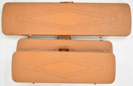 Three Gun Guard shotgun or rifle hard carry cases with padded interiors, two 96cm long and one 133cm