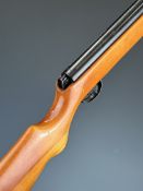 Haenel Model 302 .22 air rifle with semi-pistol grip and adjustable sights, serial number 387525.