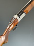 Angelo Zoli 12 bore over and under ejector shotgun with engraved action, underside and top plate,