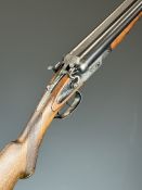 Toz T03-66 16 bore side by side hammer action shotgun with engraved scenes of birds and dogs to