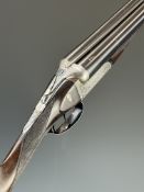 Charles Lancaster 12 bore side by side ejector shotgun with engraved locks, underside, trigger