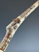 Turkish, Ottoman or Middle Eastern matchlock gun with embossed white metal decoration, amber and