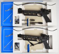 Two Mega Line fast pistol crossbows, both unused in original boxes.