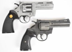 Two blank firing revolvers/ pistols BBM ME Magnum .380/ 9mm and Sussex Armoury .357 Python both,