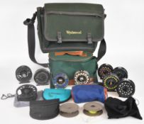 Fly fishing reels/spare spools including Greys, Montana 5/6, The Gnat, Contender and Blackrock