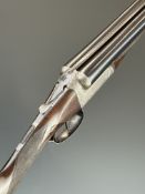 Charles Osbourne & Co 12 bore side by side ejector shotgun with named and engraved locks, engraved