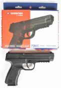 Crosman PSM45 .177 air pistol with textured composite grips, fixed sights and multi-shot magazine,