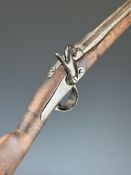 French 2-band percussion hammer action gun with lock signed 'Mre. Imp ale.de Mutzig', steel