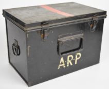 Llanharan, Glamorgan, Wales ARP medical supplies tin, named to label to inside of lid with