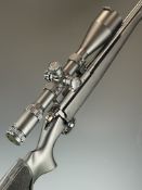 CZ 452-2E ZKM .22 bolt-action rifle with composite stock, semi-pistol grip, multi-shot magazine,