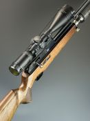 BSA Super 10 .22 FAC PCP air rifle with chequered semi-pistol grip, raised cheek piece, adjustable