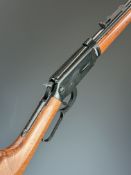 Walther Winchester style lever-action .177 CO2 carbine air rifle with wooden stock and forend,