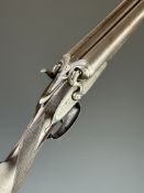 Gallyon & Son of Cambridge 12 bore side by side hammer action shotgun with named and engraved locks,
