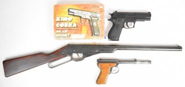 Three air guns comprising King Manufacturing Co 500 Shot Model 2233 air rifle, Diana Model 2 air
