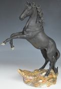Beswick horse figure 'Cancara - The Black Horse', no plinth H39cm