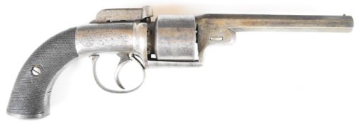 George Gibbs of Bristol transitional six-shot self-cocking bar hammer action percussion revolver