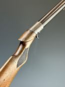BSA Lincoln Jefferies style .22 underlever air rifle with chequered grip and adjustable sights,