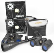 Two Pairs of Konus 4x40 WA binoculars both in original boxes together with a Milbro Clearview 4-