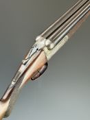 Huxley Banton & Sons Ltd 12 bore side by side shotgun with engraved locks, underside, trigger guard,