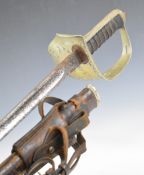 British Infantry officer's 1897 pattern sword with turned down inner edge of guard, wire bound