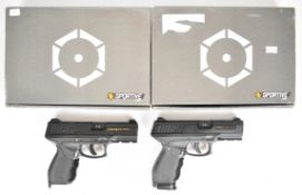 Cybergun 24/7 6mm CO2 airsoft pistol with textured rubber grips, multi-shot magazine and fixed