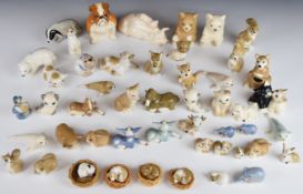 Large collection of Szeiler, Beswick and Royal Doulton animal figures, tallest 14cm
