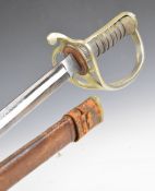 British Royal Artillery sword with George V cypher, regimental coat of arms and indistinct maker's