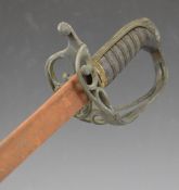 1822 pattern Infantry officer's sword with George or William IV cypher to guard, folding edge and