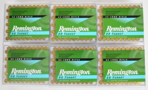 Six hundred .22 Long Remington 22 Target rifle cartridges, all sealed in original boxes. PLEASE NOTE