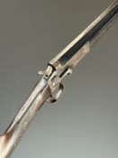William Powell & Son .410 hammer action shotgun converted from a .250 rook rifle with chequered grip