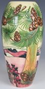 Moorcroft vase decorated in the Furzey Hill pattern, dated 97 to base, H18.5cm