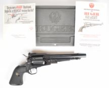 Ruger Old Army .457 six-shot single action revolver with monogram inset to the chequered rubber