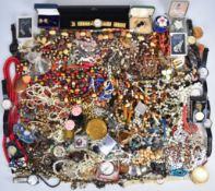 A collection of jewellery including Sarah Coventry brooch, Miracle brooches, watches, Art Deco