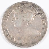 1709 Queen Anne halfcrown, OCTAVO to rim