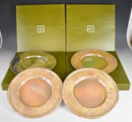 Eleven Christofle silver plated dinner plates, diameter 30.5cm, in four original Christofle boxes
