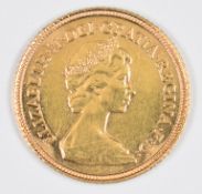 1982 Elizabeth II gold half sovereign
