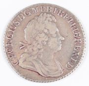 1723 George I shilling, SSC in angles