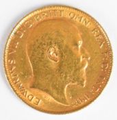 1906 Edward VII gold half sovereign