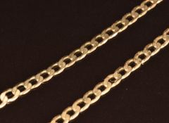 A 9ct gold curb link necklace, 15.4g, 50cm