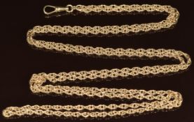 A 9ct gold guard chain, 29.4g, 140cm