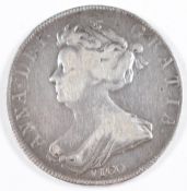 1703 Queen Anne halfcrown, VIGO below bust, TERTIO to rim