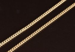 A 9ct gold curb link necklace, 13.8g, 60cm